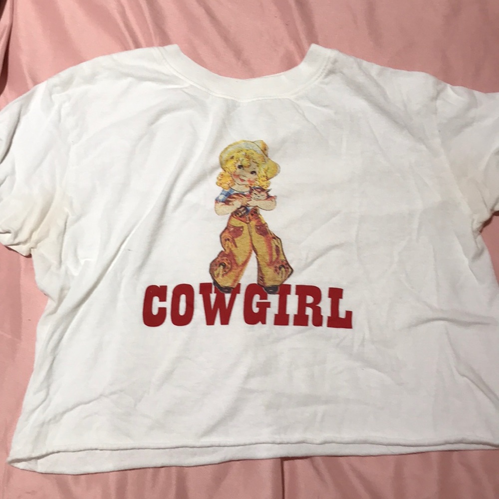 Brandy Melville cowgirl cropped shirt